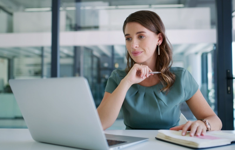 HR professional attending an online workplace suicide awareness webinar